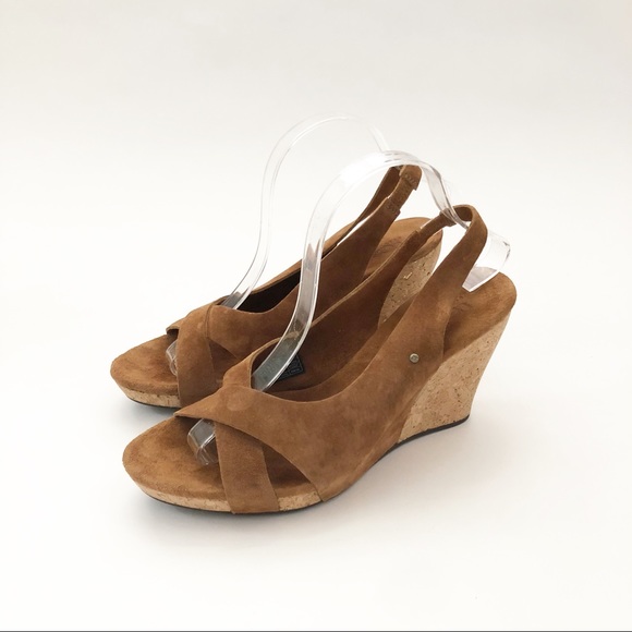 ugg suede wedge sandals